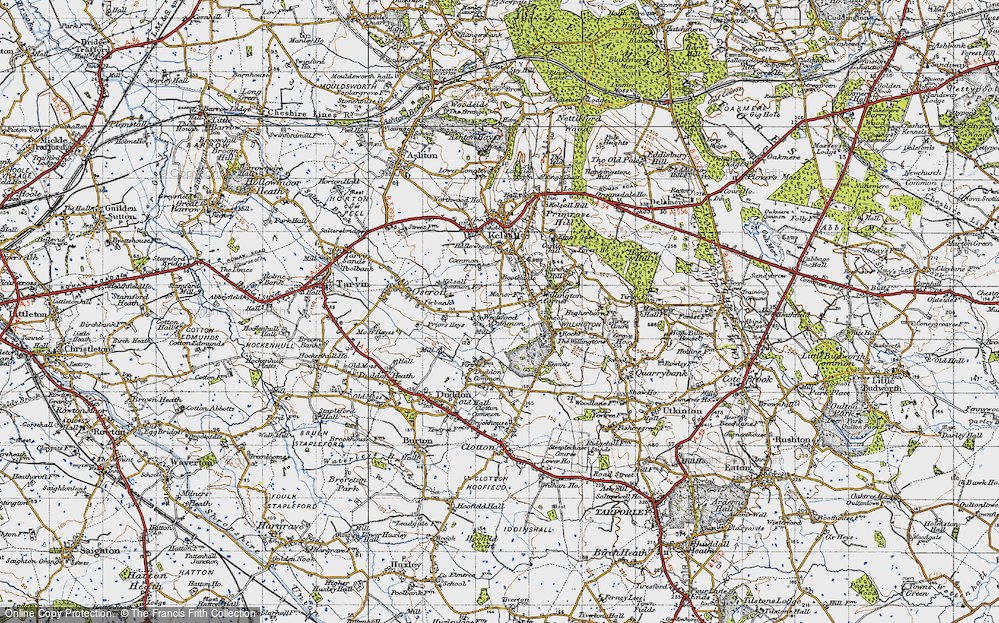 Old Map of Weetwood Common, 1947 in 1947