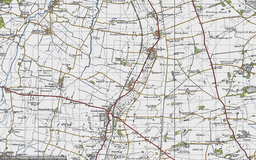 Old Map of Welbourn, 1947 in 1947