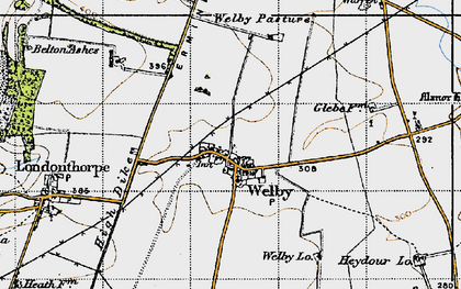 Old map of Abney Wood in 1946