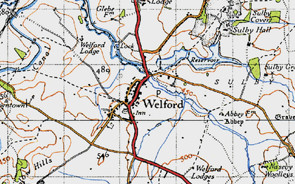 Old map of Welford in 1946