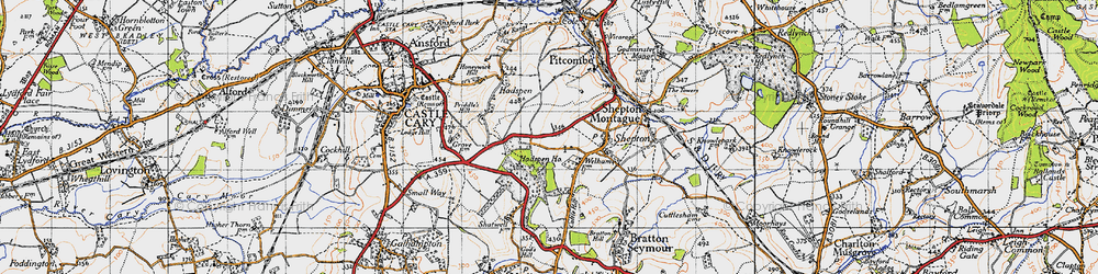 Old map of Welham in 1945