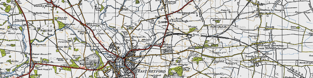 Old map of Welham in 1947