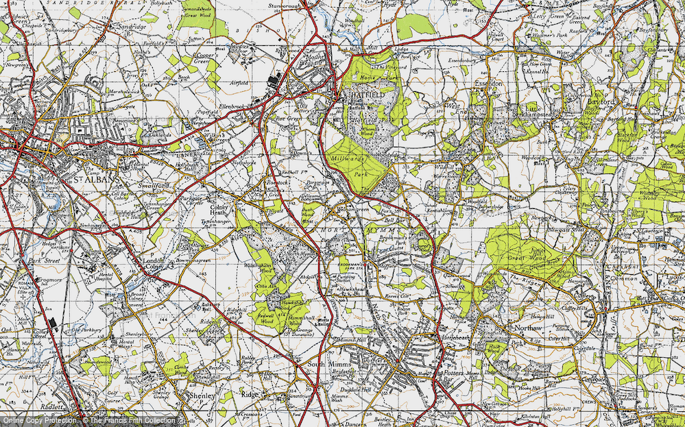 Old Map of Welham Green, 1946 in 1946