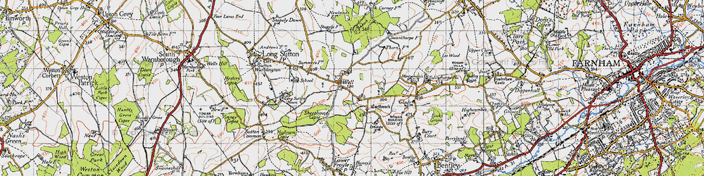 Old map of Well in 1940