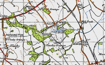 Old map of Well in 1946