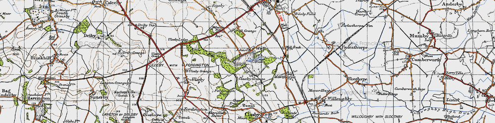 Old map of Well in 1946