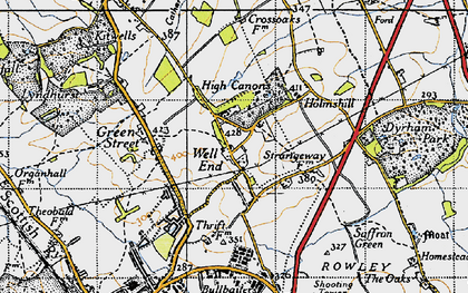 Old map of Well End in 1946