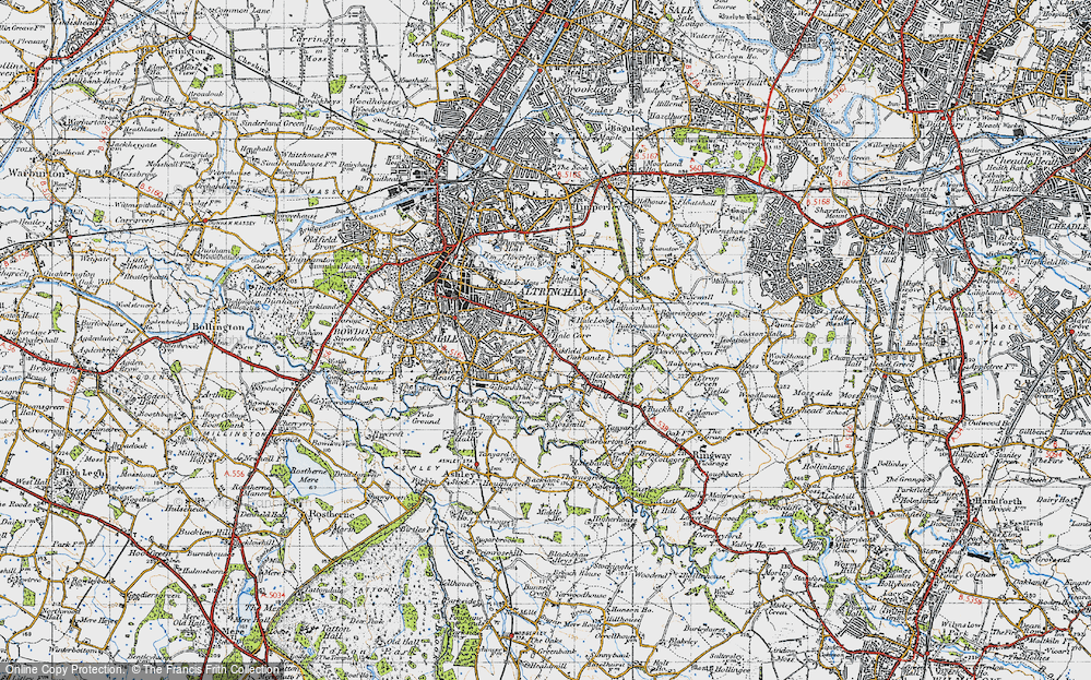 Old Map of Well Green, 1947 in 1947