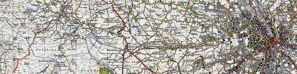 Old map of Well Heads in 1947