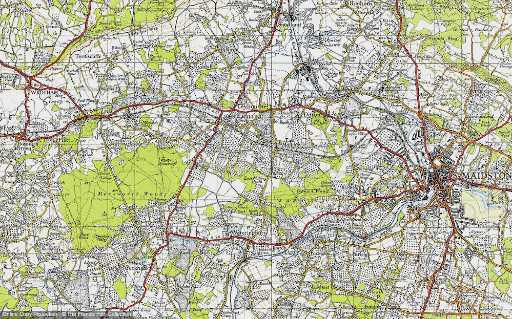 Old Map of Well Street, 1946 in 1946