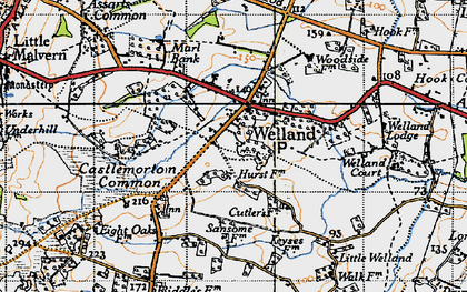 Old map of Welland in 1947