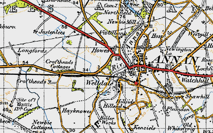 Old map of Blacketlees in 1947