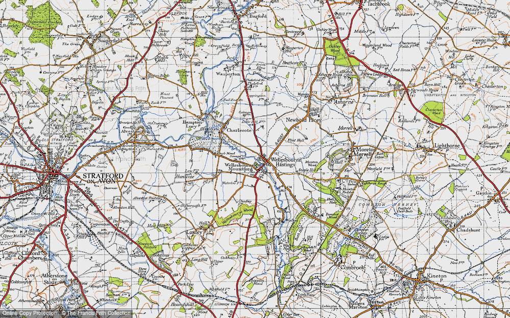 Old Map of Wellesbourne, 1947 in 1947