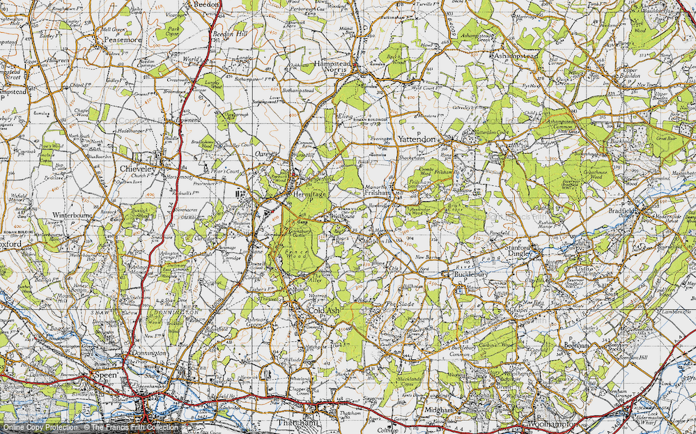 Old Map of Wellhouse, 1945 in 1945