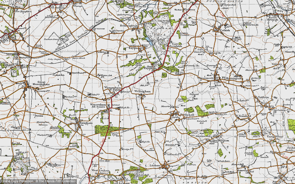 Old Map of Wellingham, 1946 in 1946