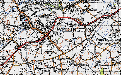 Old map of Wellington in 1946