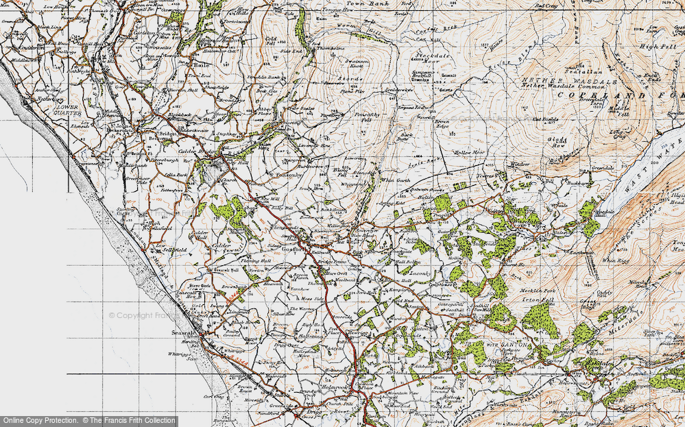 Old Map of Historic Map covering Bleng Fell in 1947