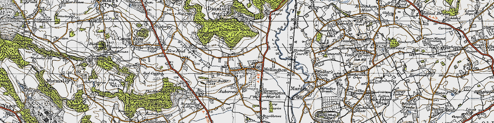 Old map of Burghope Wood in 1947