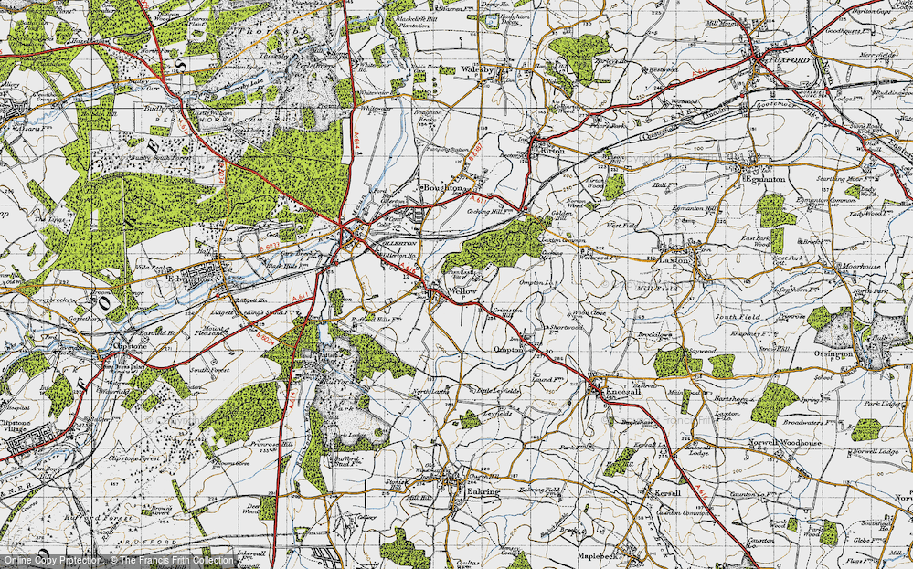 Old Map of Wellow, 1947 in 1947