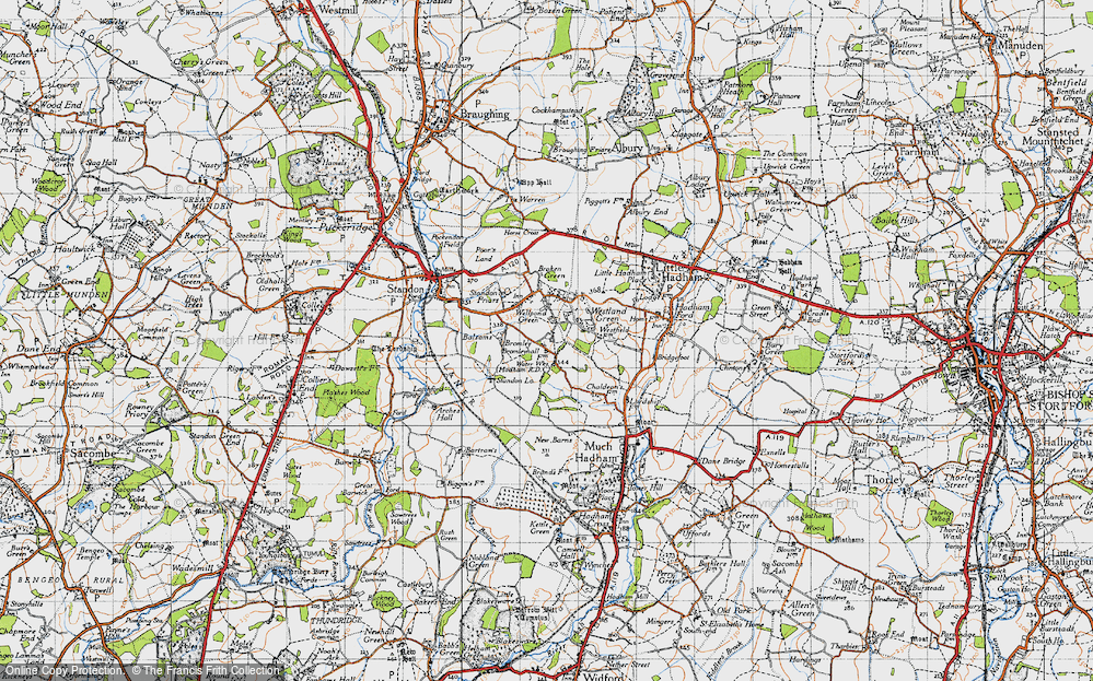 Old Map of Wellpond Green, 1946 in 1946