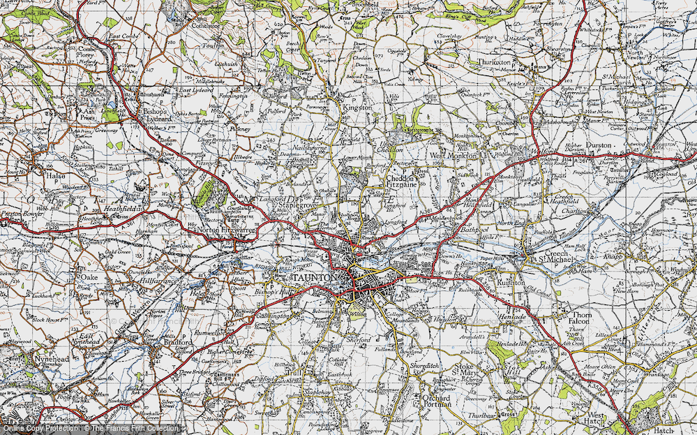 Old Map of Wellsprings, 1946 in 1946