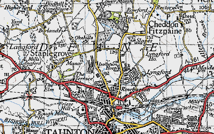 Old map of Wellsprings in 1946