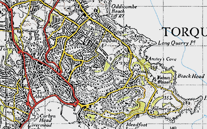 Old map of Wellswood in 1946