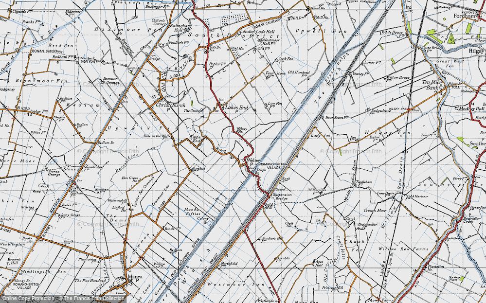 Old Map of Welney, 1946 in 1946