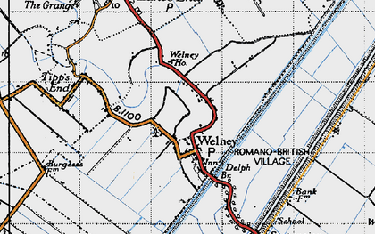 Old map of Welney in 1946
