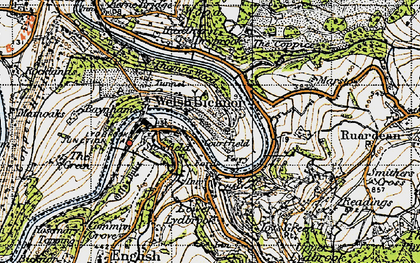 Old map of Welsh Bicknor in 1947