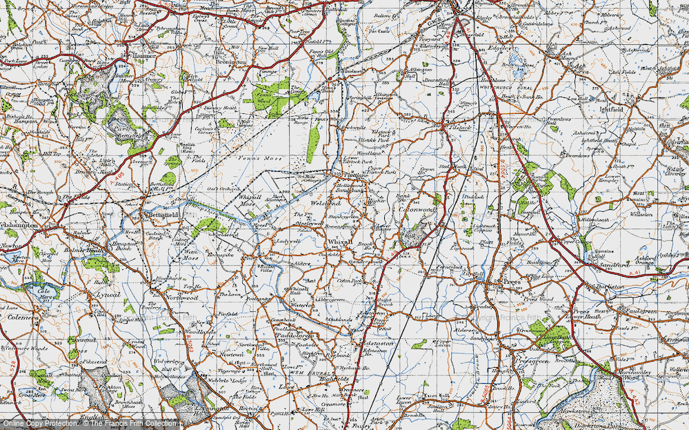 Old Map of Welsh End, 1947 in 1947
