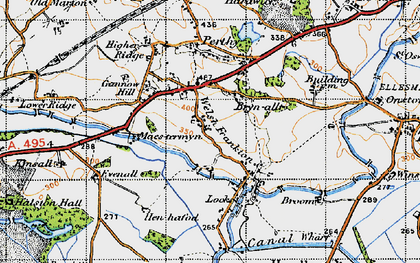 Old map of Brynallt in 1947
