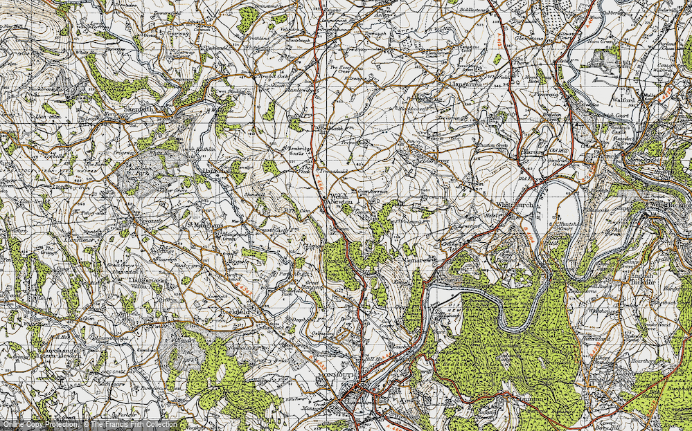 Old Map of Welsh Newton, 1947 in 1947