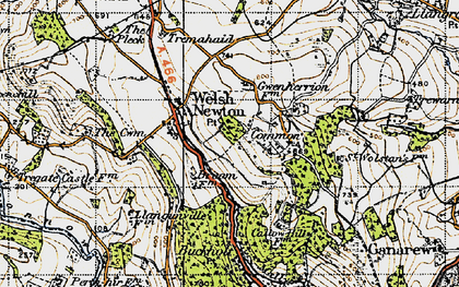 Old map of Welsh Newton in 1947