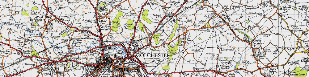 Old map of Welshwood Park in 1945