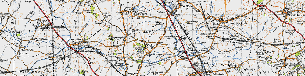 Old map of Welton in 1946