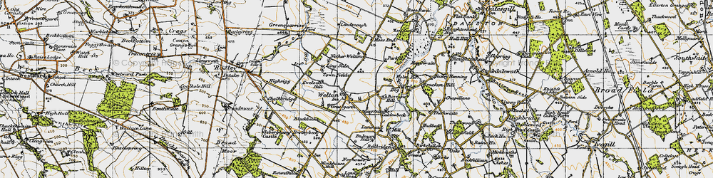 Old map of Bellbridge in 1947