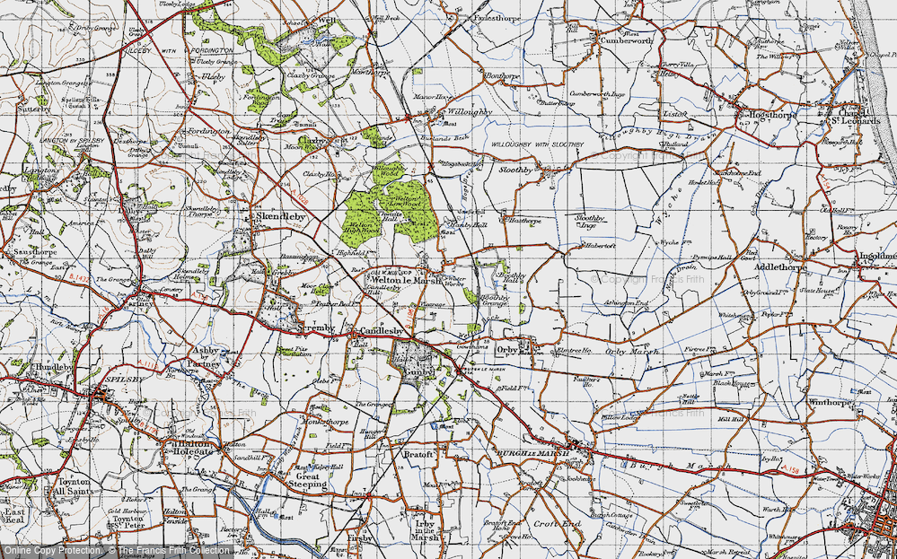 Old Map of Welton le Marsh, 1946 in 1946