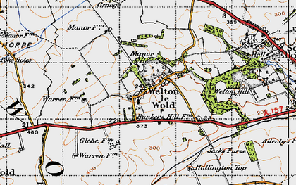 Old map of Welton le Wold in 1946