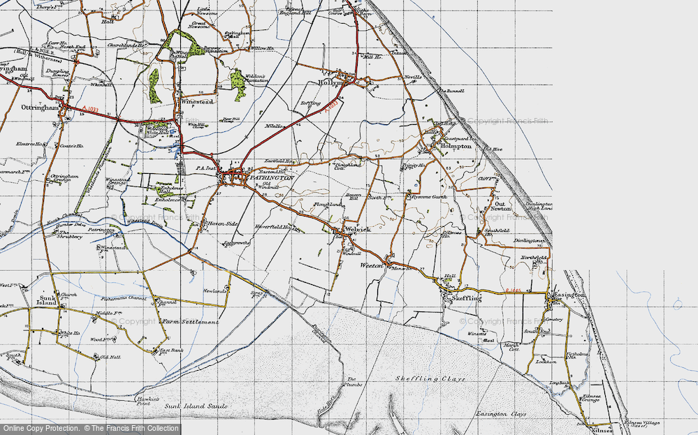 Old Map of Welwick, 1947 in 1947