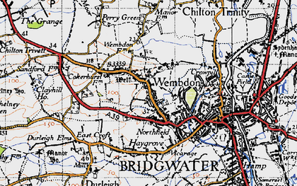 Old map of Wembdon in 1946