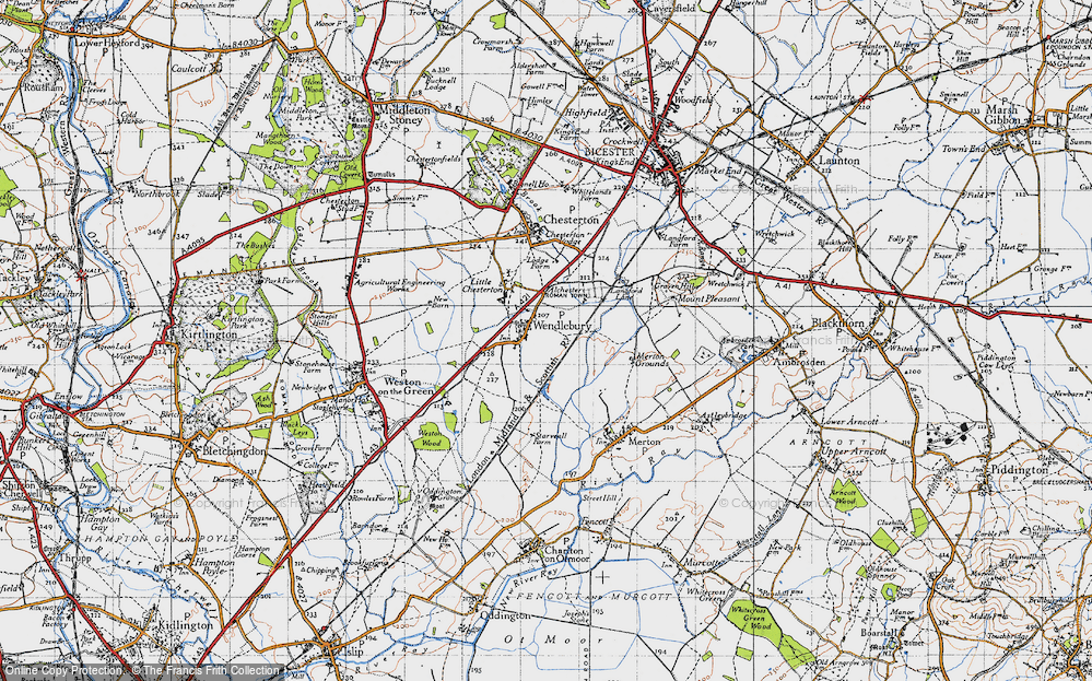 Old Map of Wendlebury, 1946 in 1946