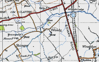 Old map of Wendy in 1946