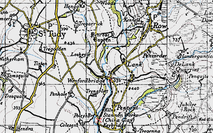 Old map of Wenfordbridge in 1946