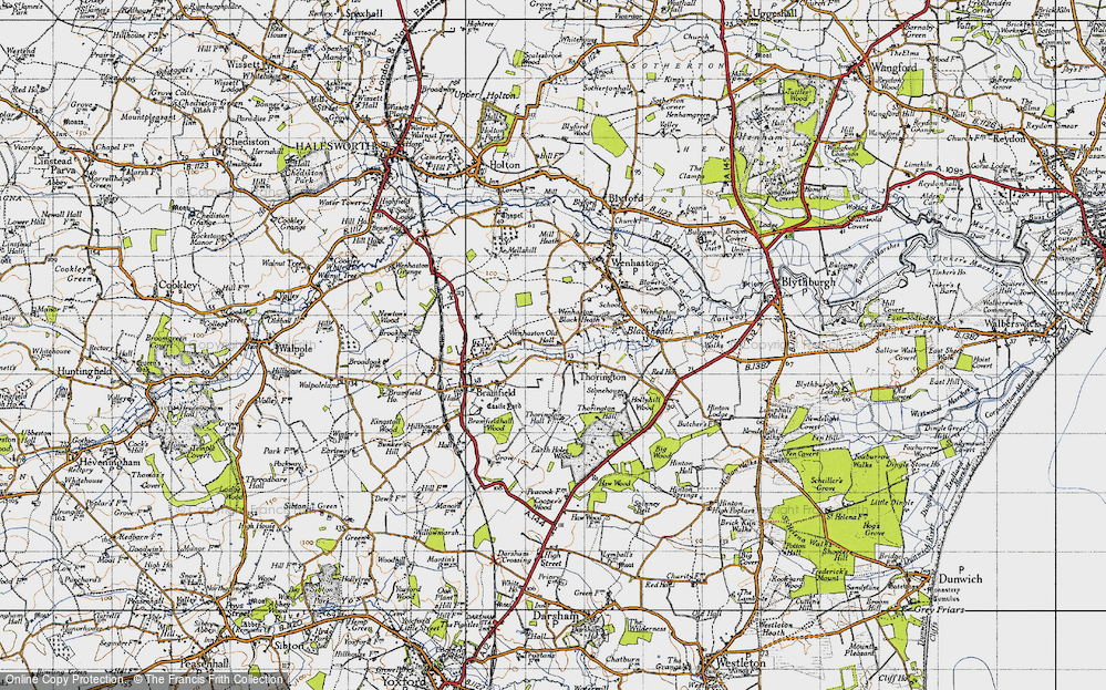 Old Map of Wenhaston Black Heath, 1946 in 1946
