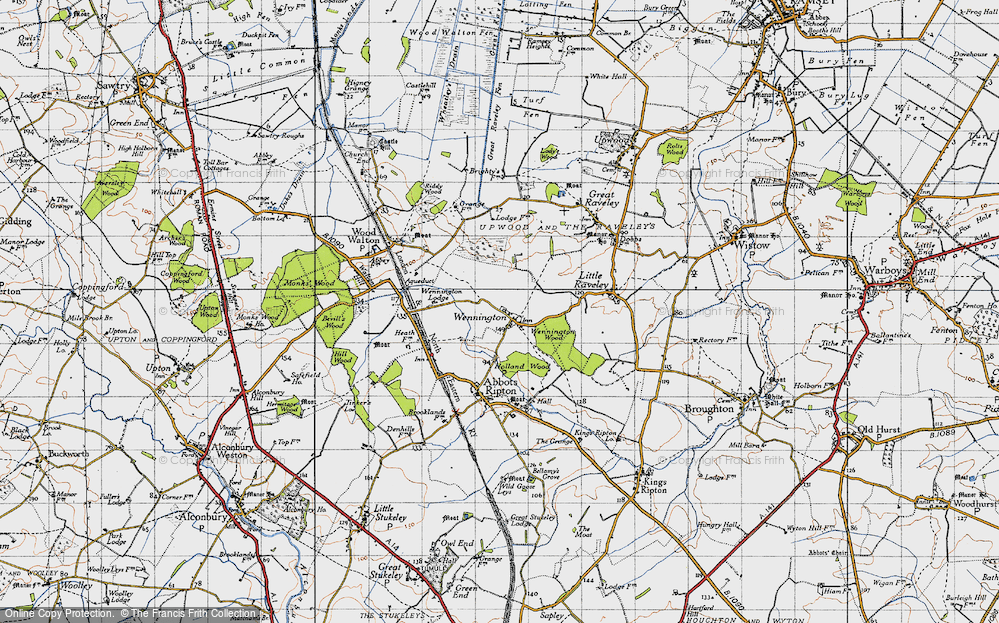 Old Map of Wennington, 1946 in 1946