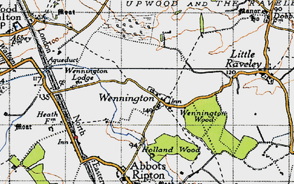 Old map of Wennington in 1946