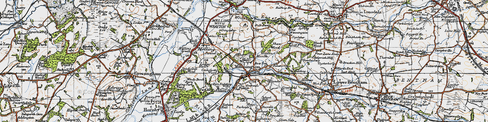 Old map of Box Tree in 1947