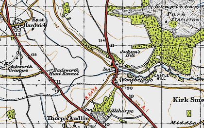 Old map of Wentbridge in 1947