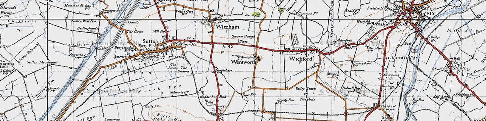 Old map of Wentworth in 1946